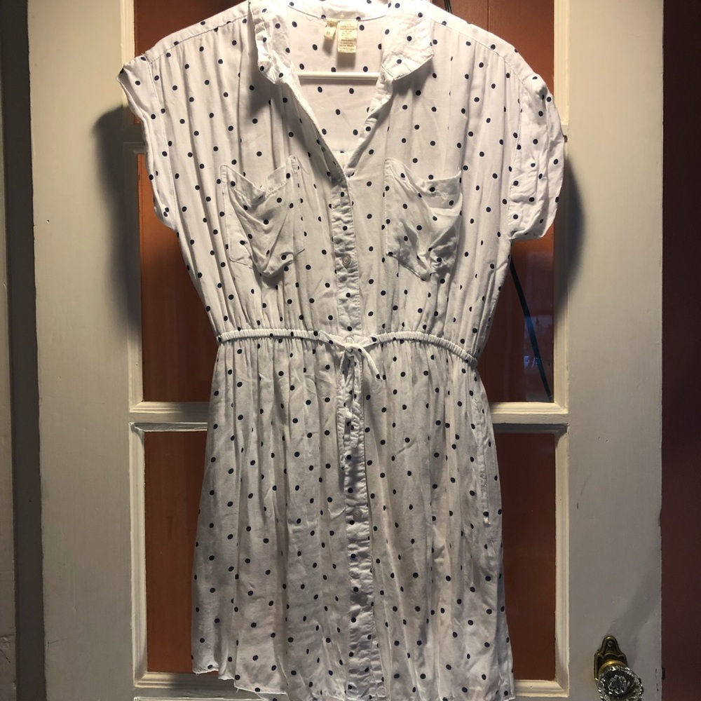 Shirt dress, soft cotton.